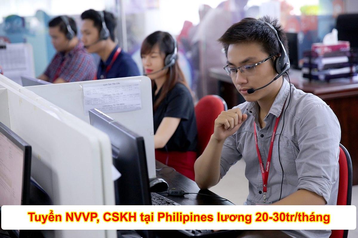 Tuyển 100 lao động làm nhân viên văn phòng tại Philippin 